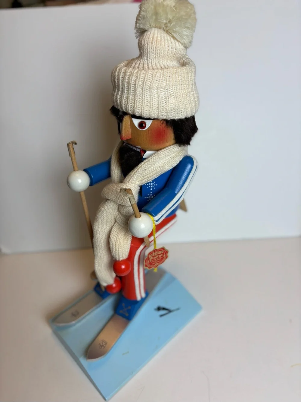 Steinbach “Big Skier” Nutcracker-18”Handmade Germany/Kurt Adler Collection/flaw